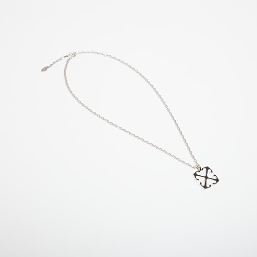 Colier Off-White Arrow Necklace Silver/ Black