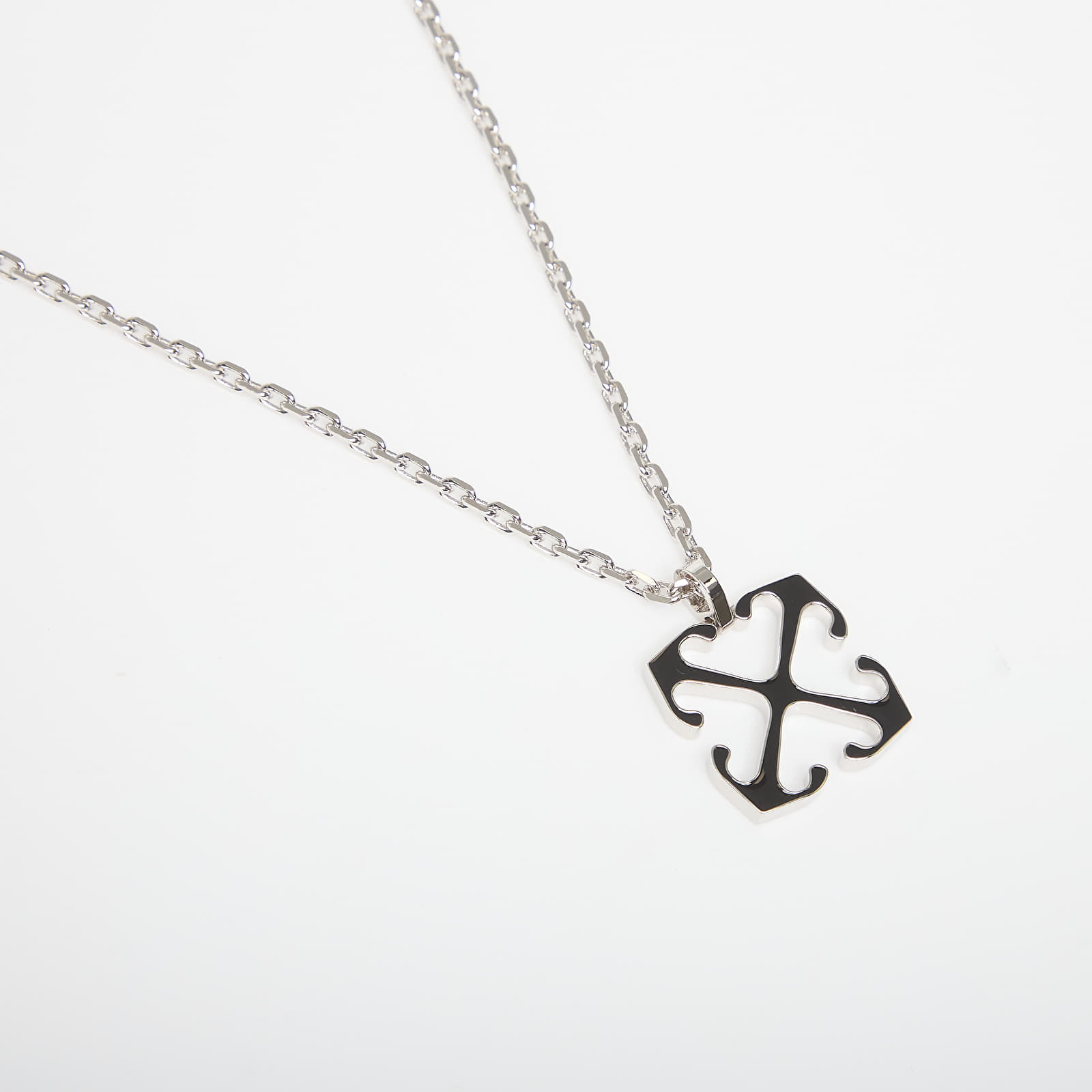 Ogrlice Off-White Arrow Necklace Silver/ Black