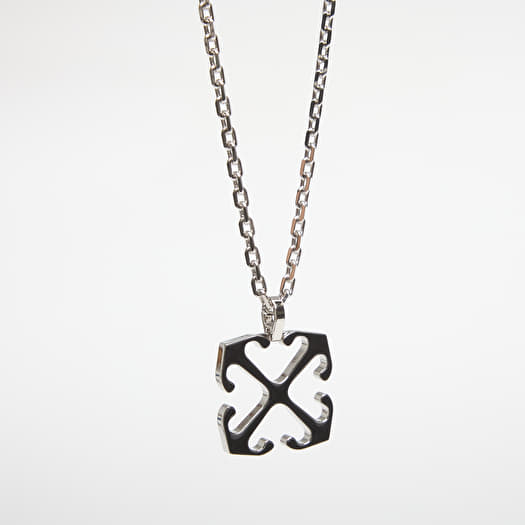 Off-White Arrow Necklace Silver/ Black | Footshop