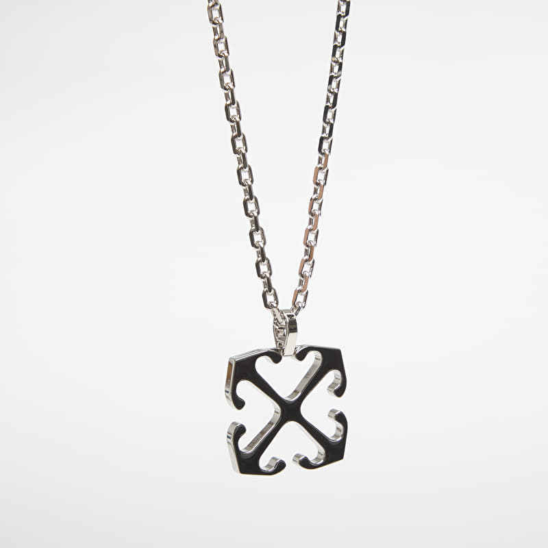 Off-White Arrow Necklace Silver/ Black | Footshop