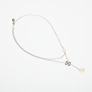 Off-White Arrow Necklace Silver/ Black