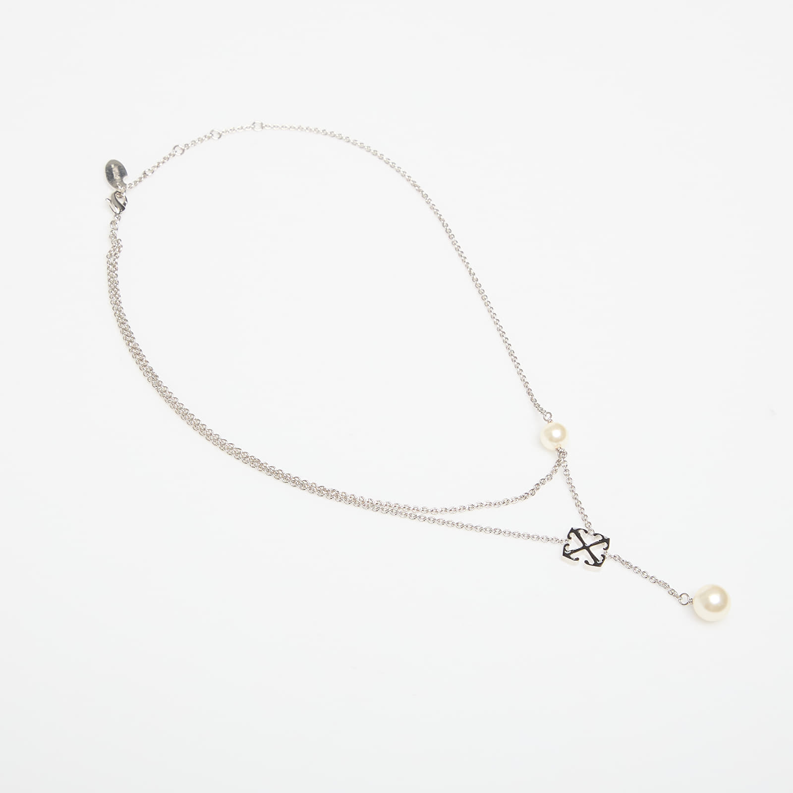 Ogrlice Off-White Arrow Necklace Silver/ Black