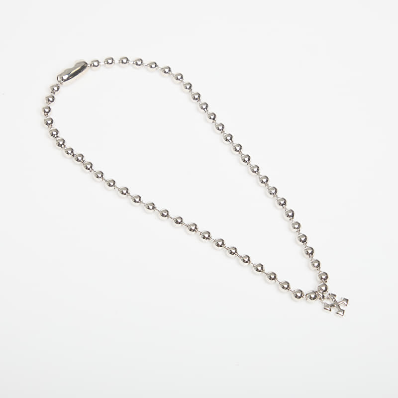 Colar Off-White Arrow Ballchain Necklace Silver/ Silver