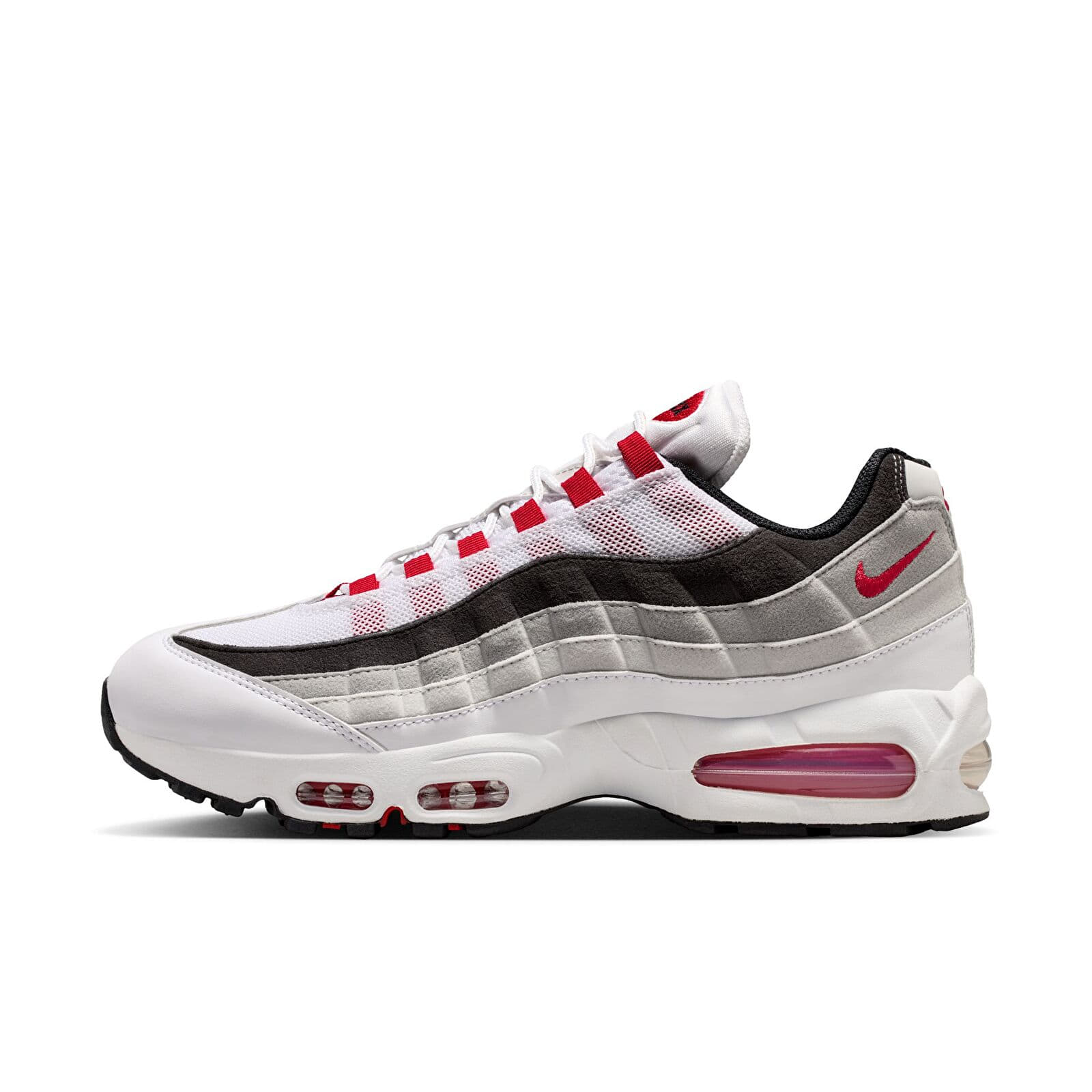 Nike Air Max 95 Premium White Comet Red Neutral Grey