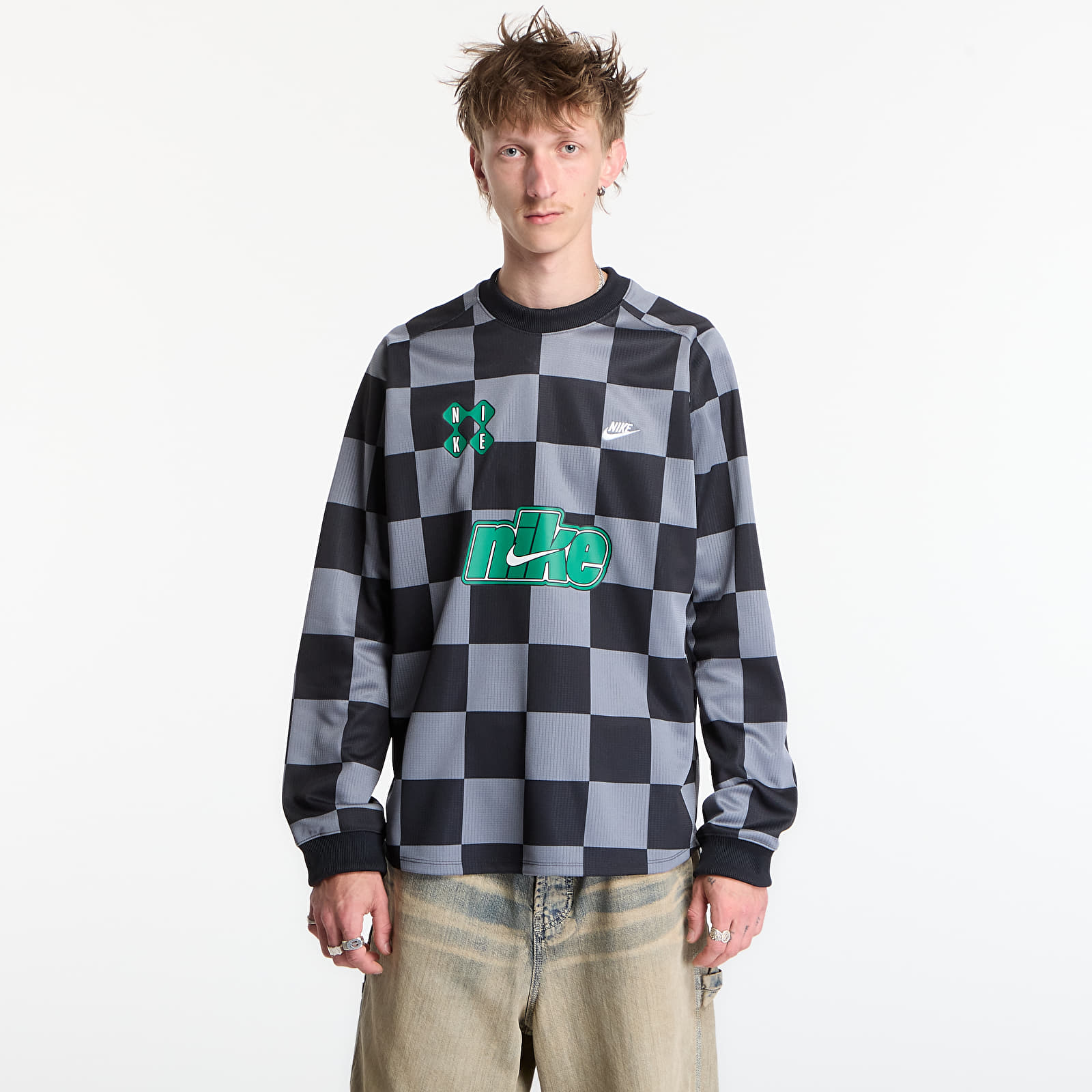 Truien Nike Sportswear Club Men's Goalie Top Smoke Grey/ Black/ Malachite