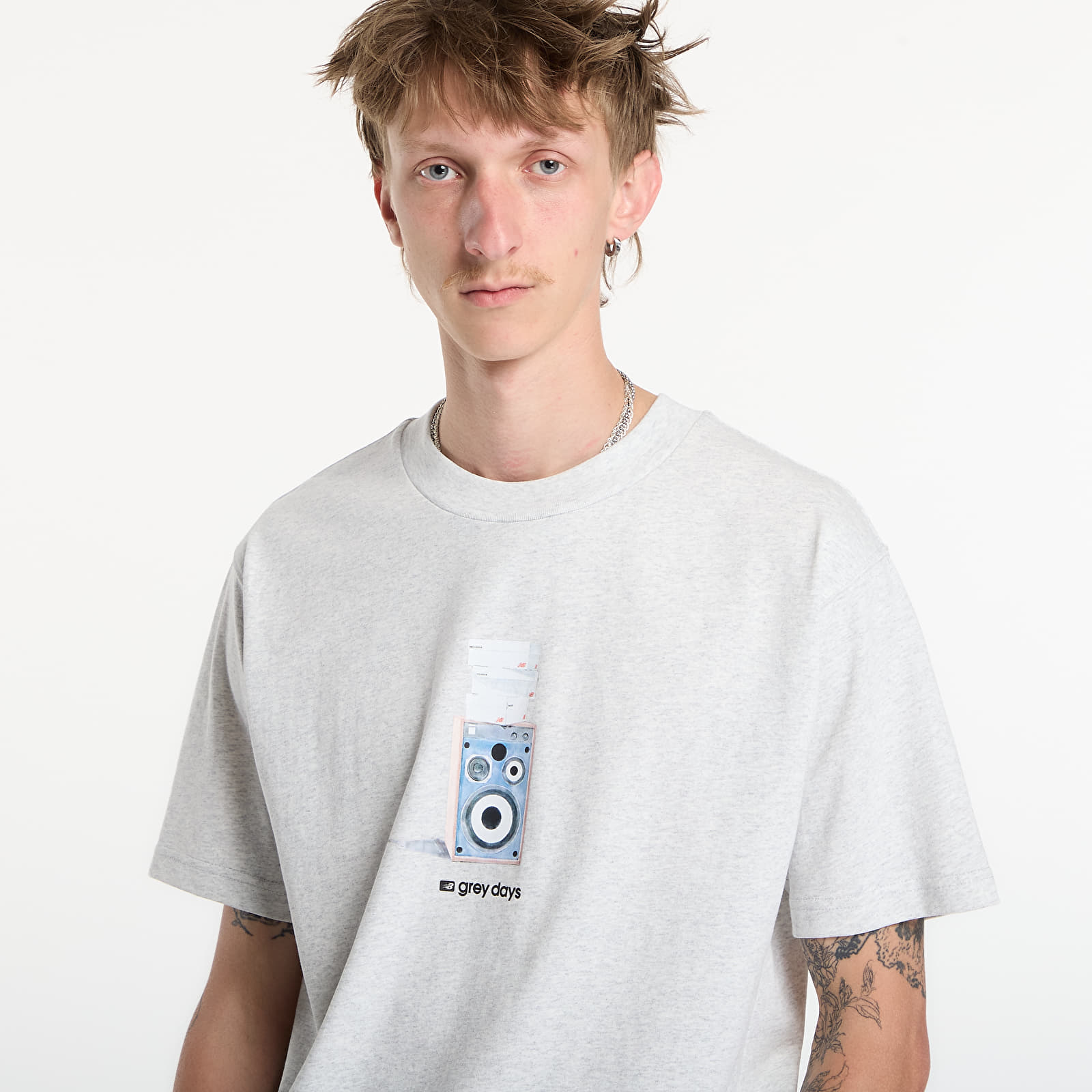 Тениски New Balance Grey Days Speaker T-Shirt Ash Heather