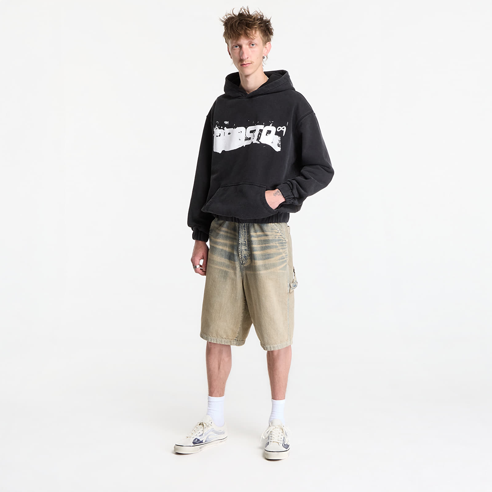 Džemperiai su gobtuvais ir džemperiai Prosto Hoodie Splash Black