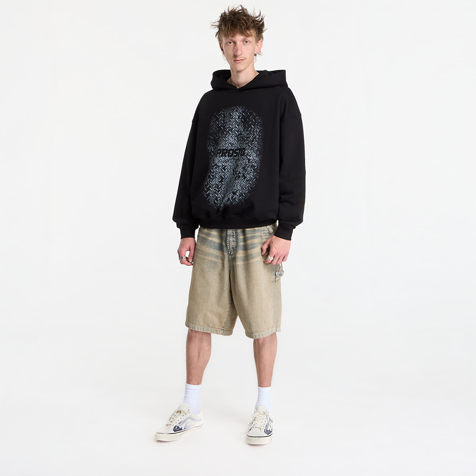 Džemperiai su gobtuvais ir džemperiai Prosto Hoodie Grade Black