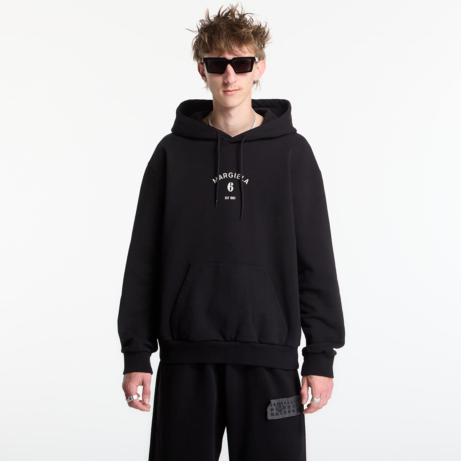 Sudaderas MM6 Mannequin Print Hooded Sweatshirt Black