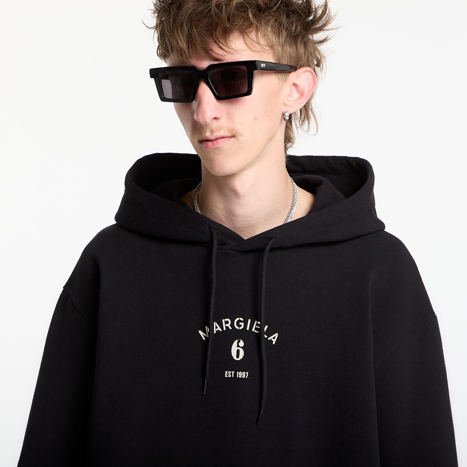 Sudaderas MM6 Mannequin Print Hooded Sweatshirt Black
