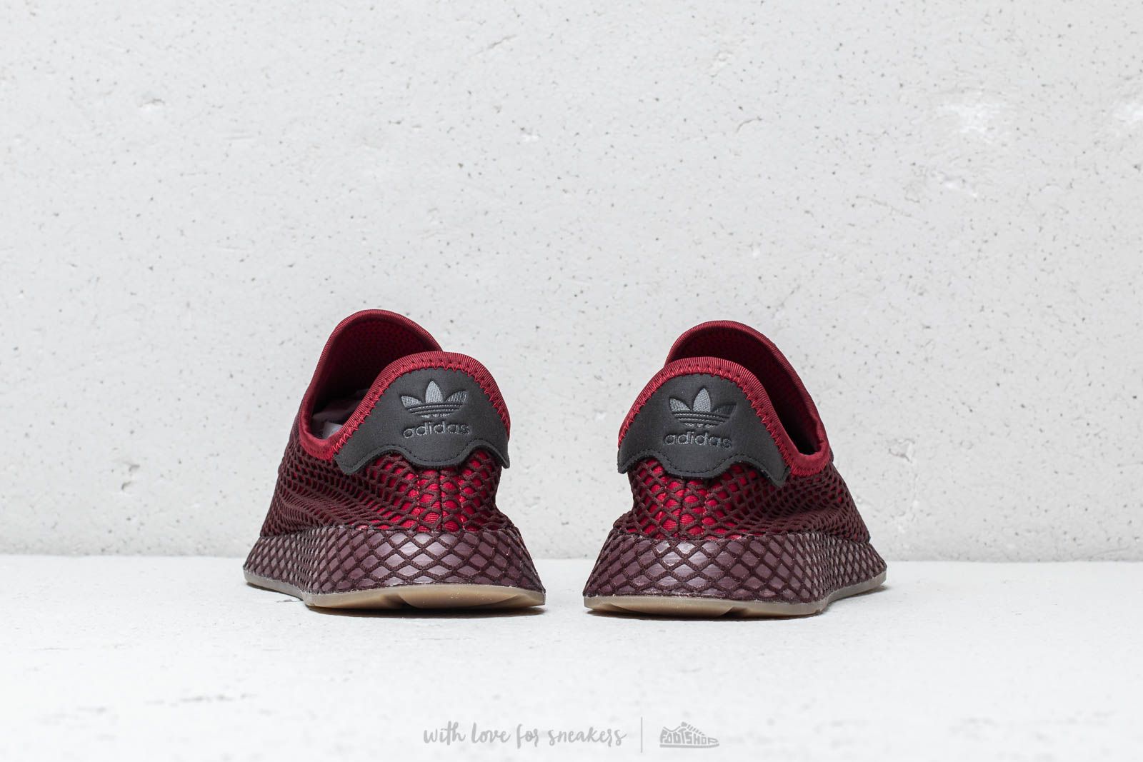 Moški čevlji adidas Deerupt Runner J Core Burgundy/ Core Burgundy/ Ash  Green | Footshop