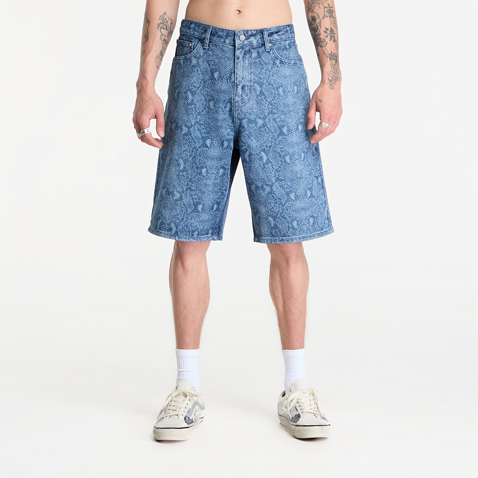 Kratke hlače Daily Paper Snake Laser Denim Shorts Blue