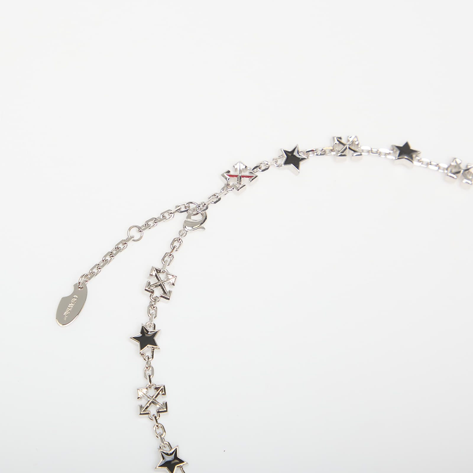 Necklaces Off-White Arrow Chain Necklace Silver/ Black