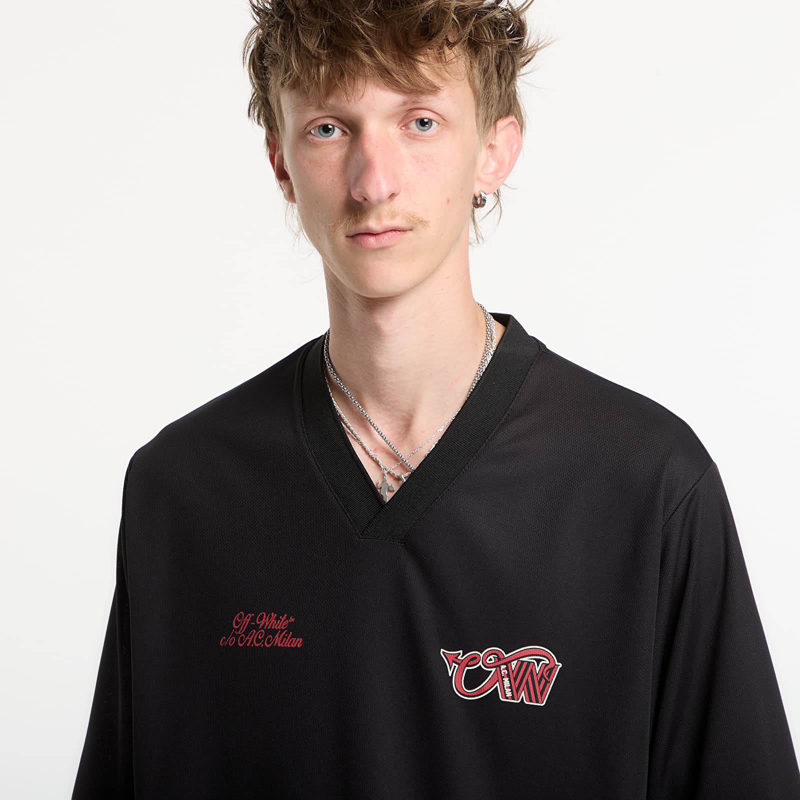 T-shirts Off-White x AC Milan Tech T-Shirt UNISEX Black/ Red