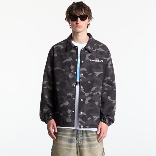 A BATHING APE Color Camo Coach Jacket UNISEX Black