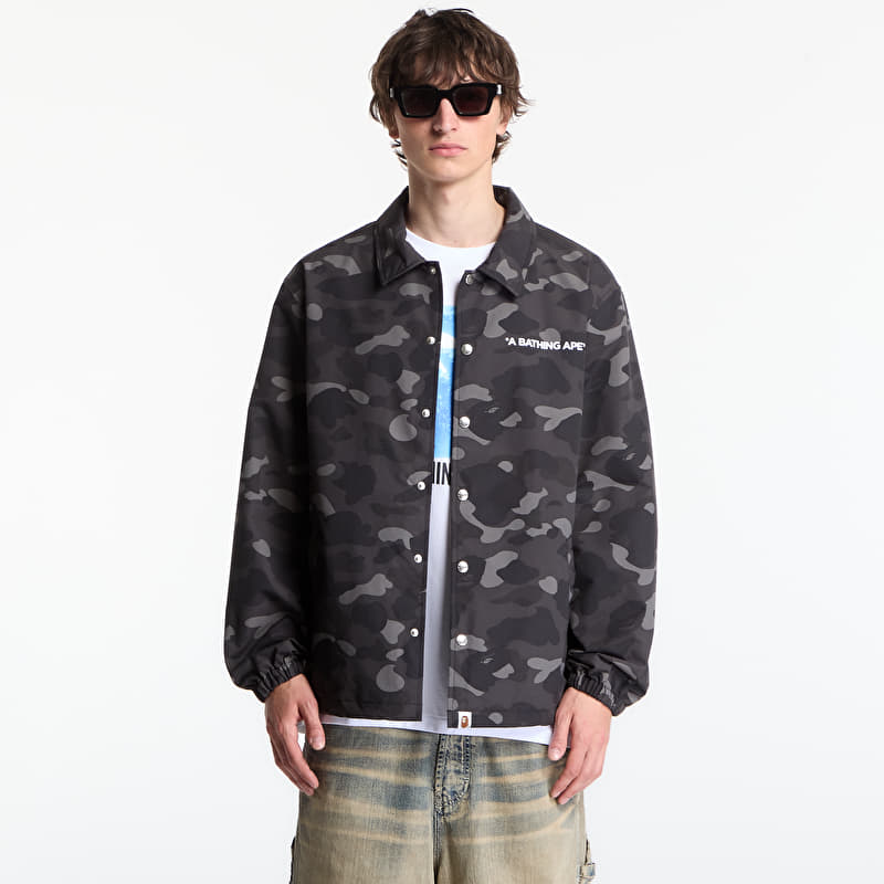 A BATHING APE Color Camo Coach Jacket UNISEX Black