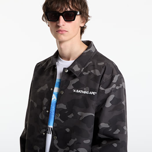 A BATHING APE Color Camo Coach Jacket UNISEX Black | Footshop