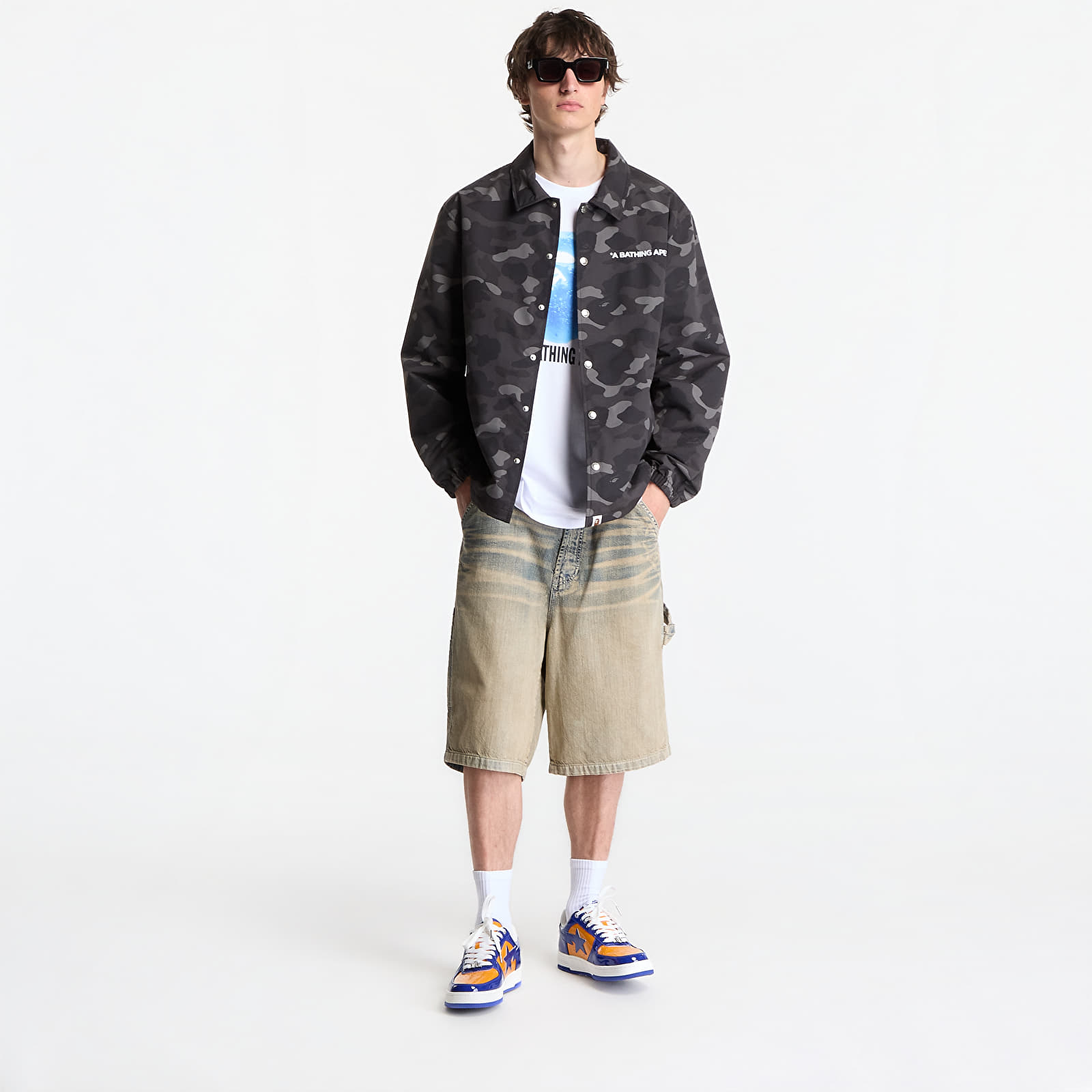 Jacken A BATHING APE Color Camo Coach Jacket UNISEX Black