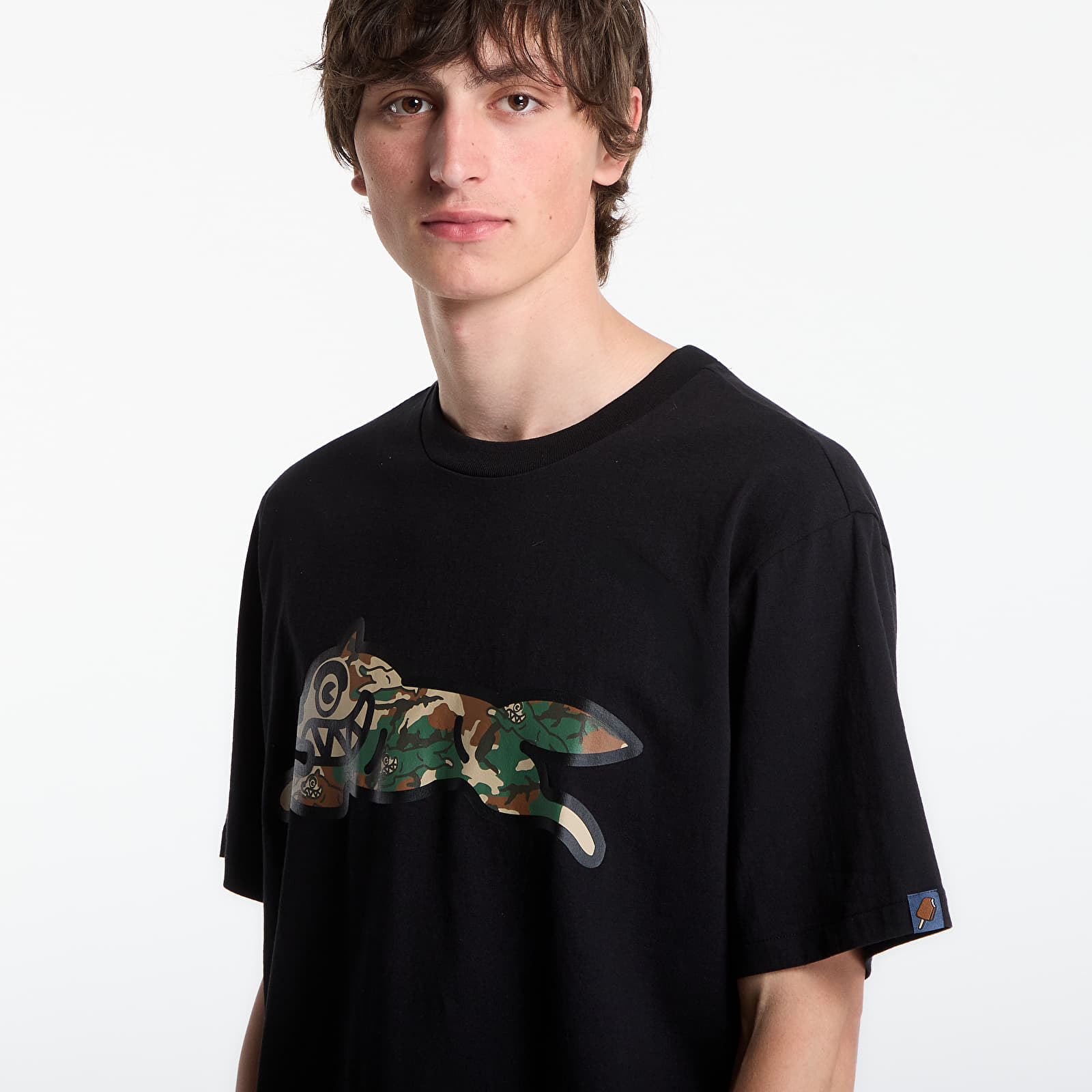 T-skjorter Billionaire Boys Club Icecream Camo Running Dog Woodland T-Shirt Black