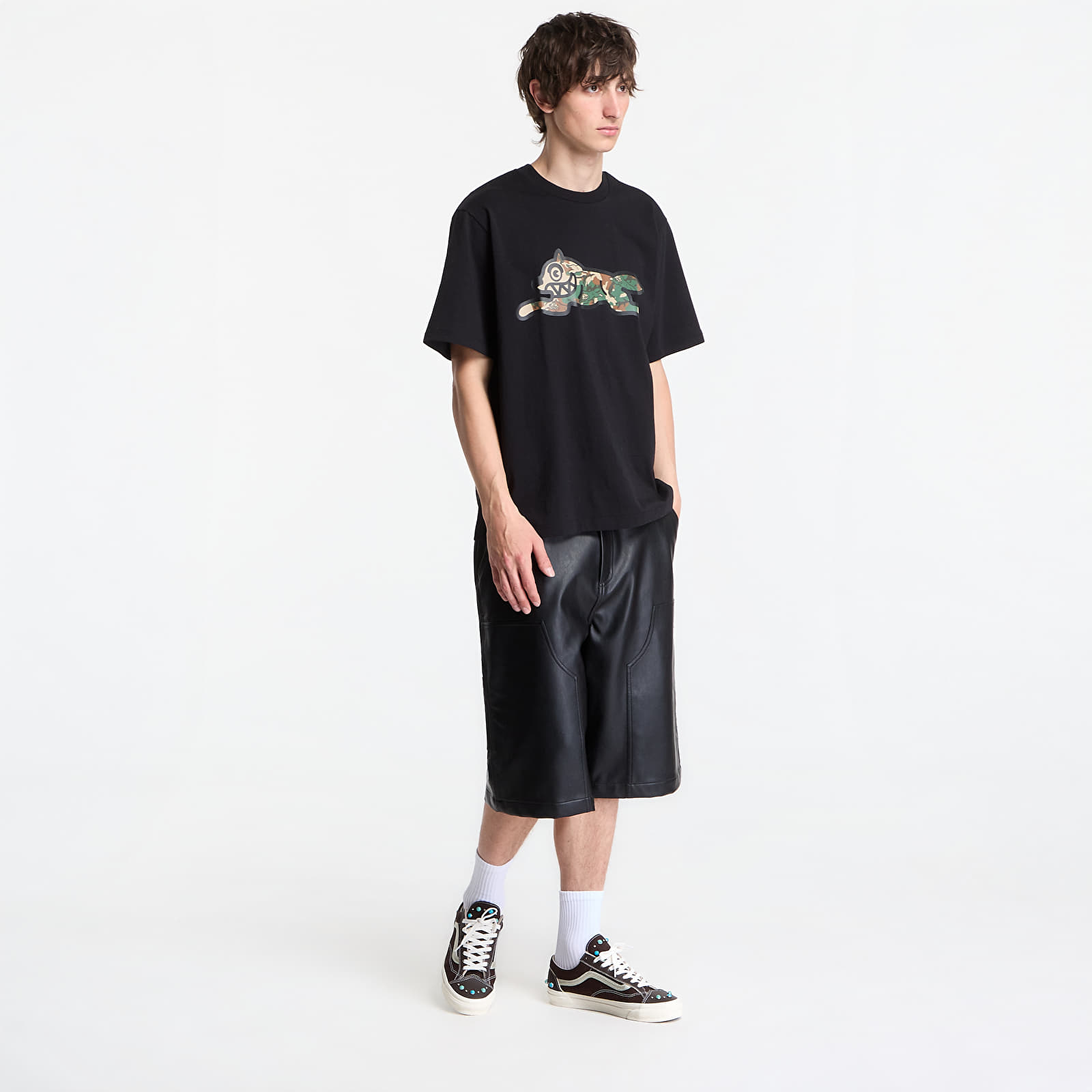 T-skjorter Billionaire Boys Club Icecream Camo Running Dog Woodland T-Shirt Black
