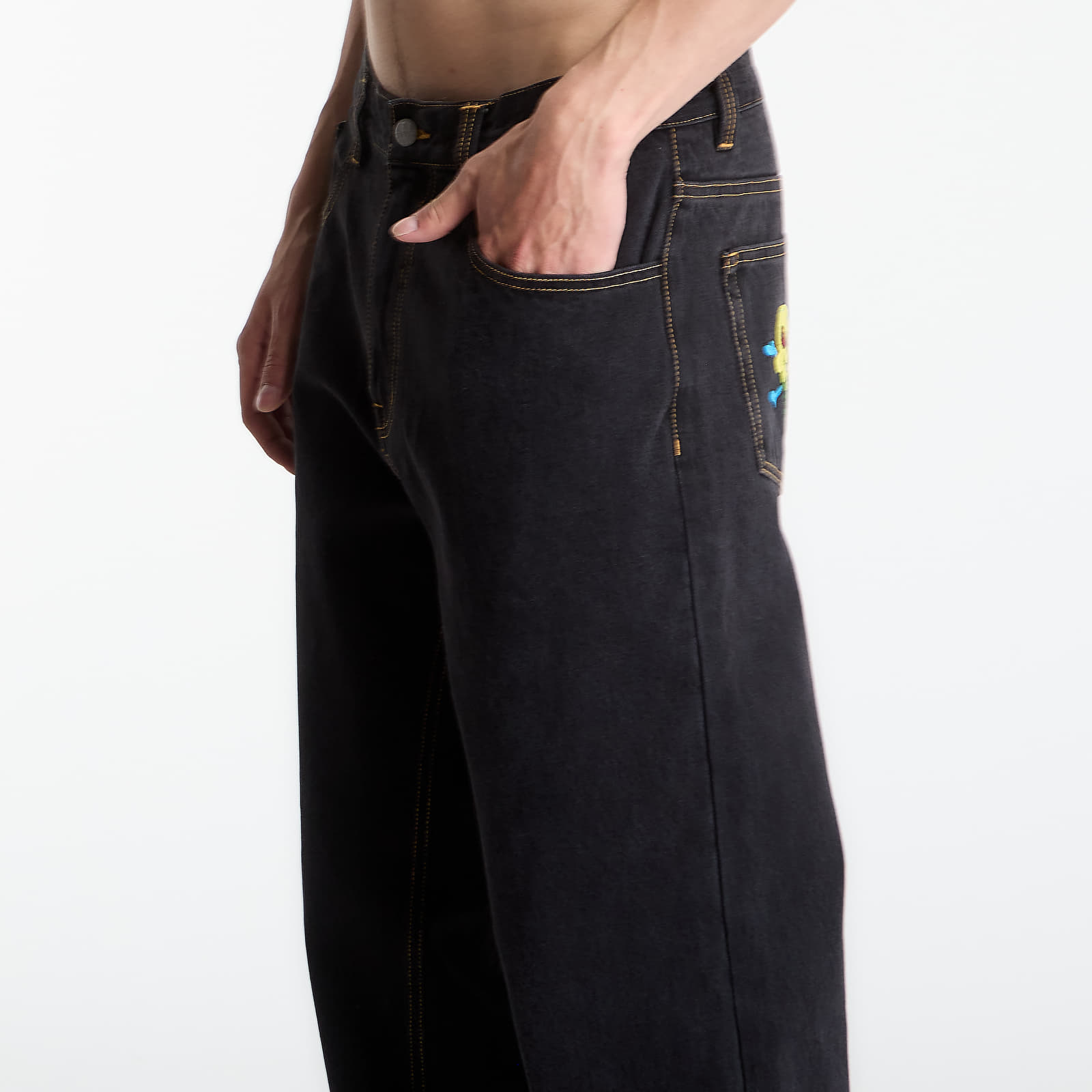 Jeans Billionaire Boys Club Icecream Cones & Bones Double Scoop Denim Pants Black