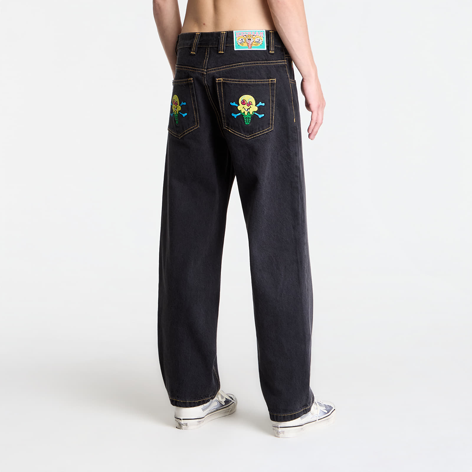 Jeans Billionaire Boys Club Icecream Cones & Bones Double Scoop Denim Pants Black