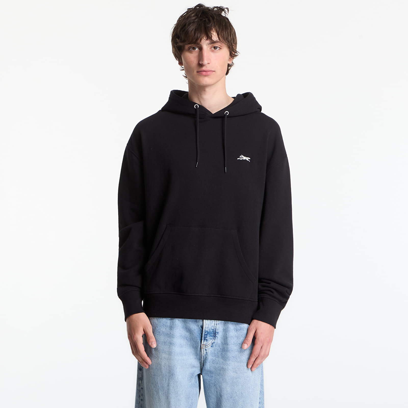 Džemperiai su gobtuvais ir džemperiai Billionaire Boys Club Icecream Applique Jumbo Running Dog Popover Hood Black