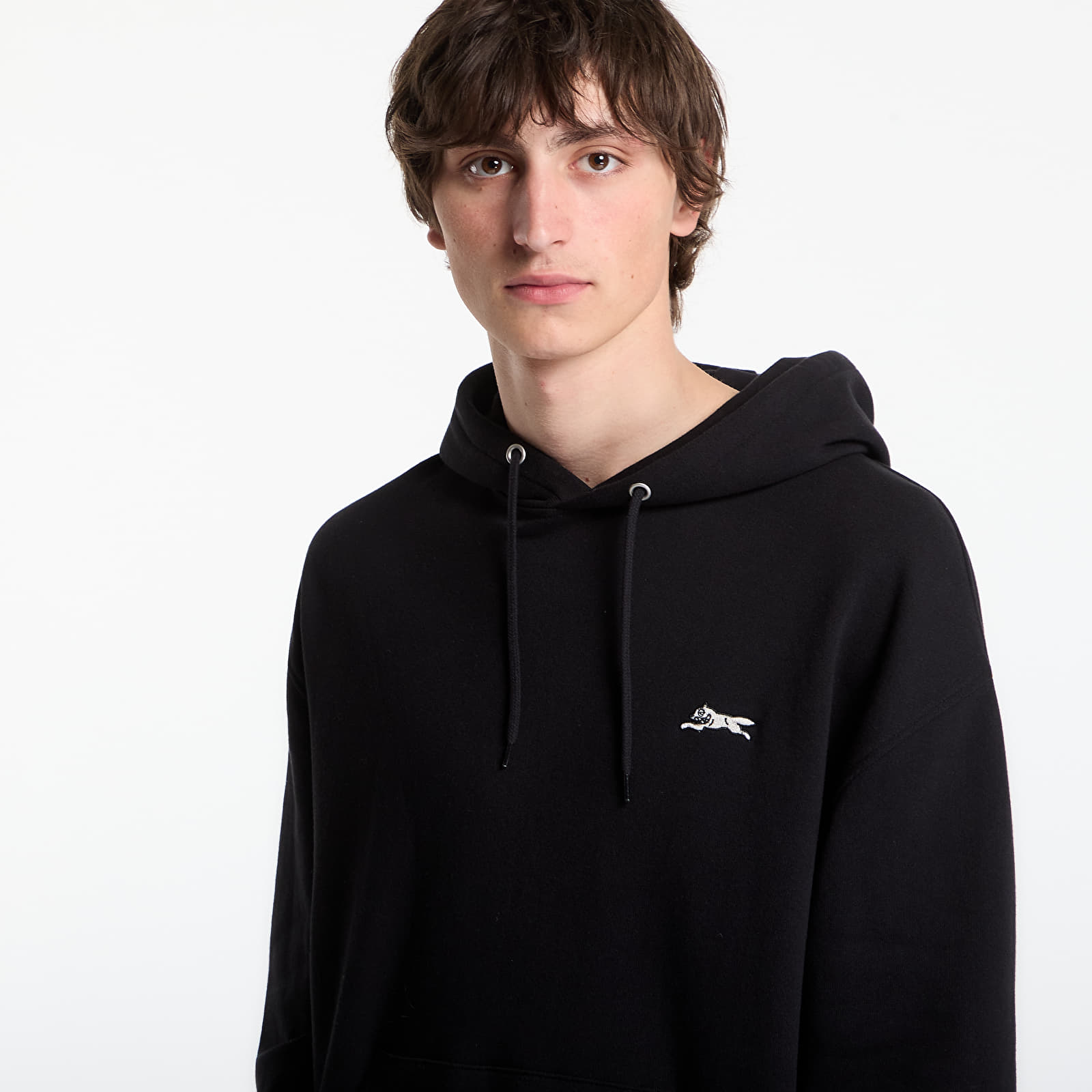 Džemperiai su gobtuvais ir džemperiai Billionaire Boys Club Icecream Applique Jumbo Running Dog Popover Hood Black