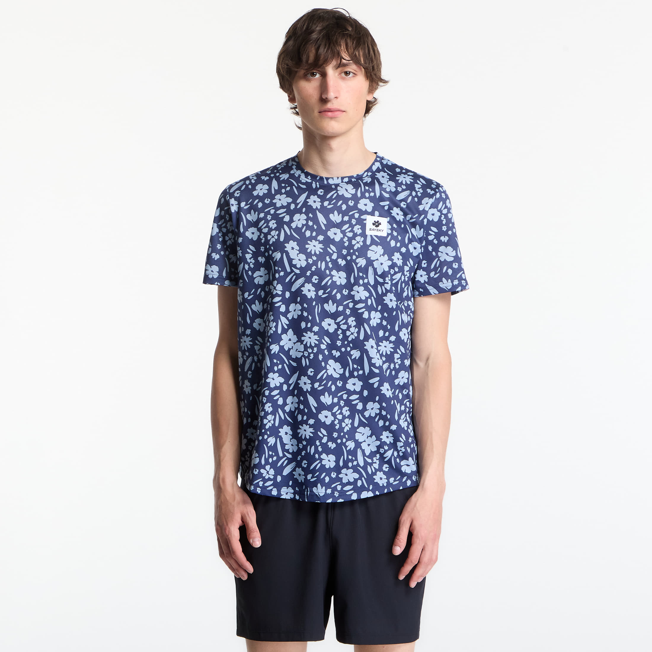 Maglietta SAYSKY Flower Combat T-Shirt Blue Flower
