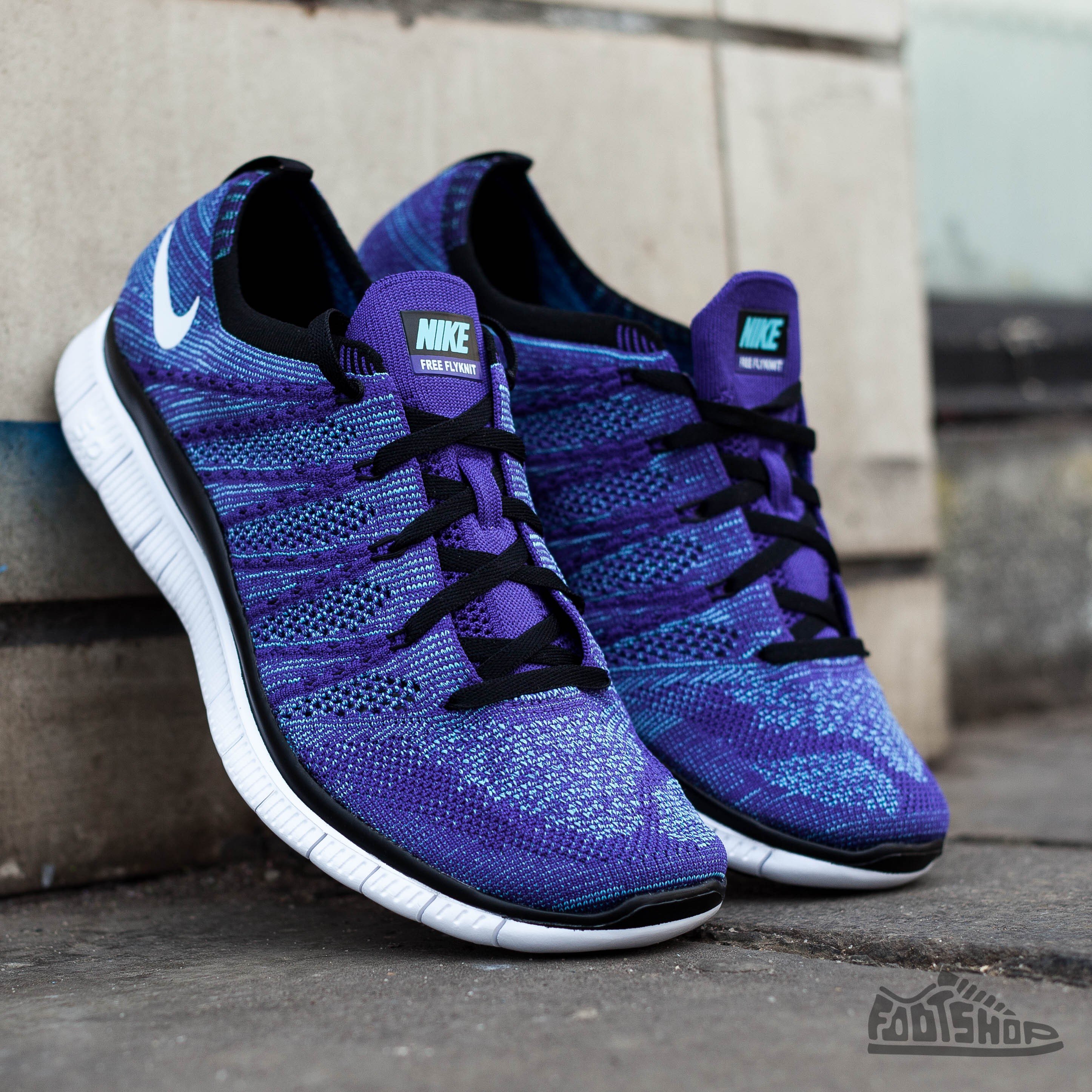 Men s shoes Nike Free Flyknit NSW Court Purple White Black Footshop