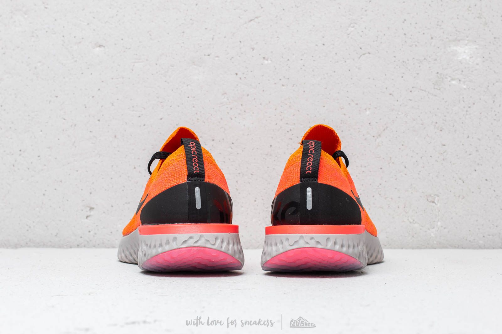 Men s shoes Nike Epic React Flyknit Copper Flash Black Footshop