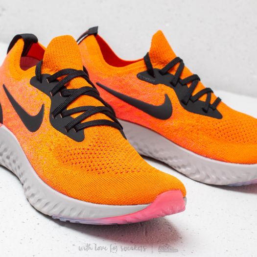 Men s shoes Nike Epic React Flyknit Copper Flash Black Footshop
