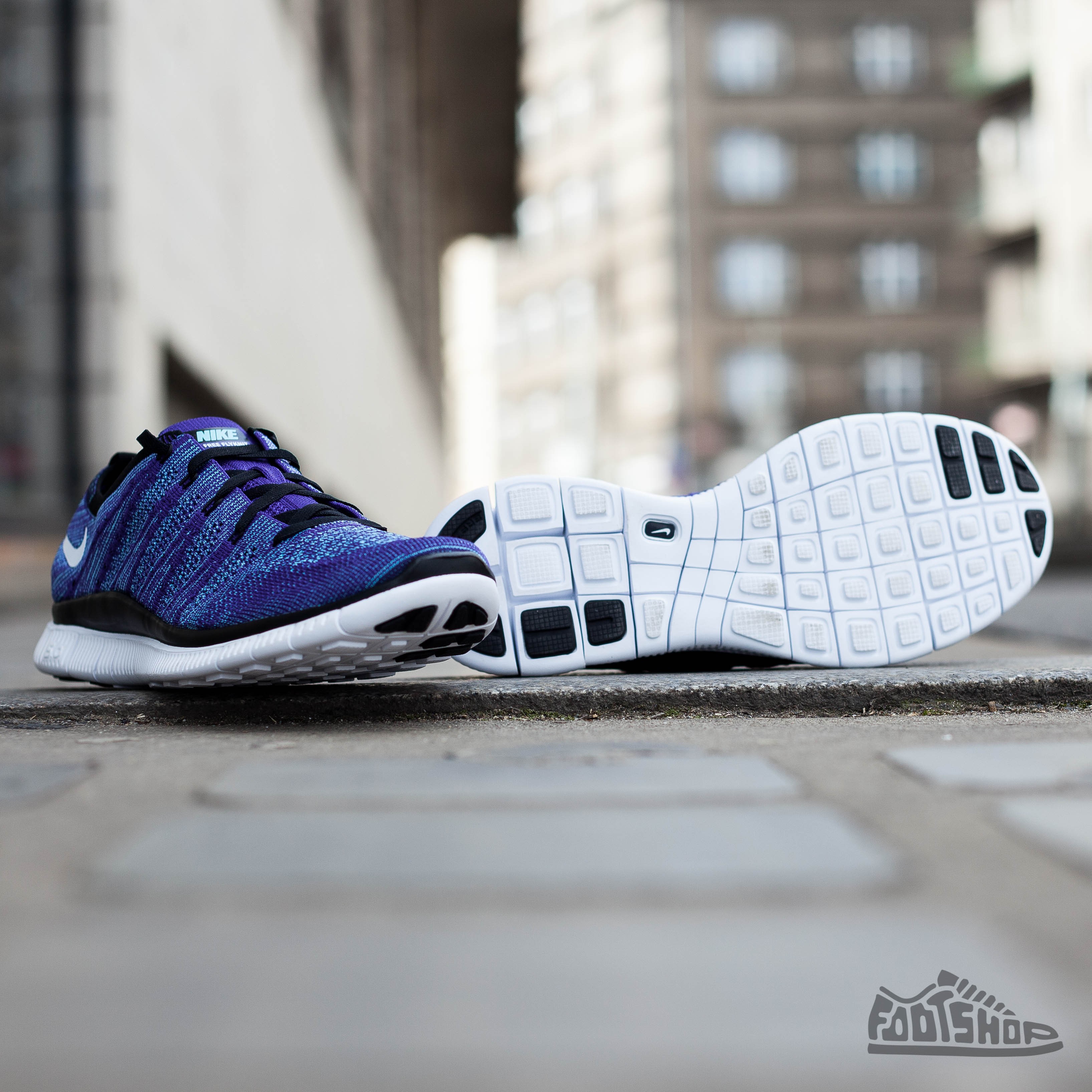 Men's shoes Nike Free Flyknit NSW Court Purple/White/Black