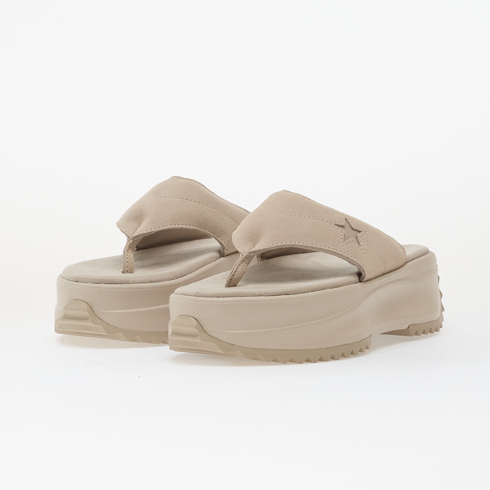 Herren Sneaker und Schuhe Converse ​Run Star Sandal Platform Suede Papyrus