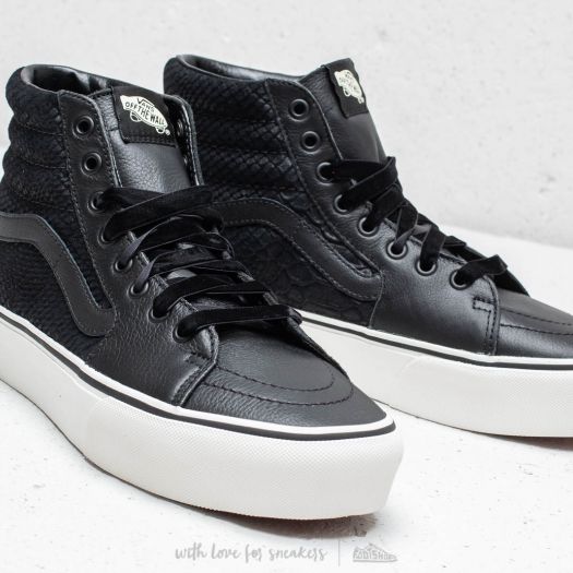 Men s shoes Vans Sk8 Hi Platform 2 Leather Snake Black Footshop