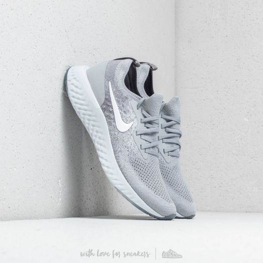 Men s shoes Nike Epic React Flyknit Wolf Grey White Cool Grey Footshop