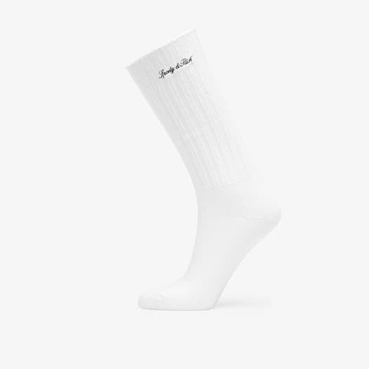 Sokken Sporty & Rich Signature Logo Rib Socks White