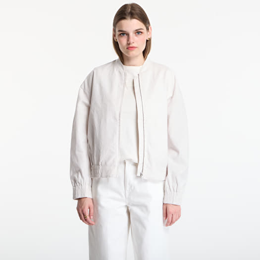 Weste Calvin Klein Linen Bomber Jacket White Sand
