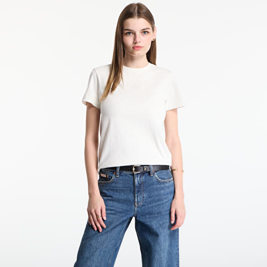 T-shirt Calvin Klein Ss 20S Jersey Emblem Crew Tee Tofu