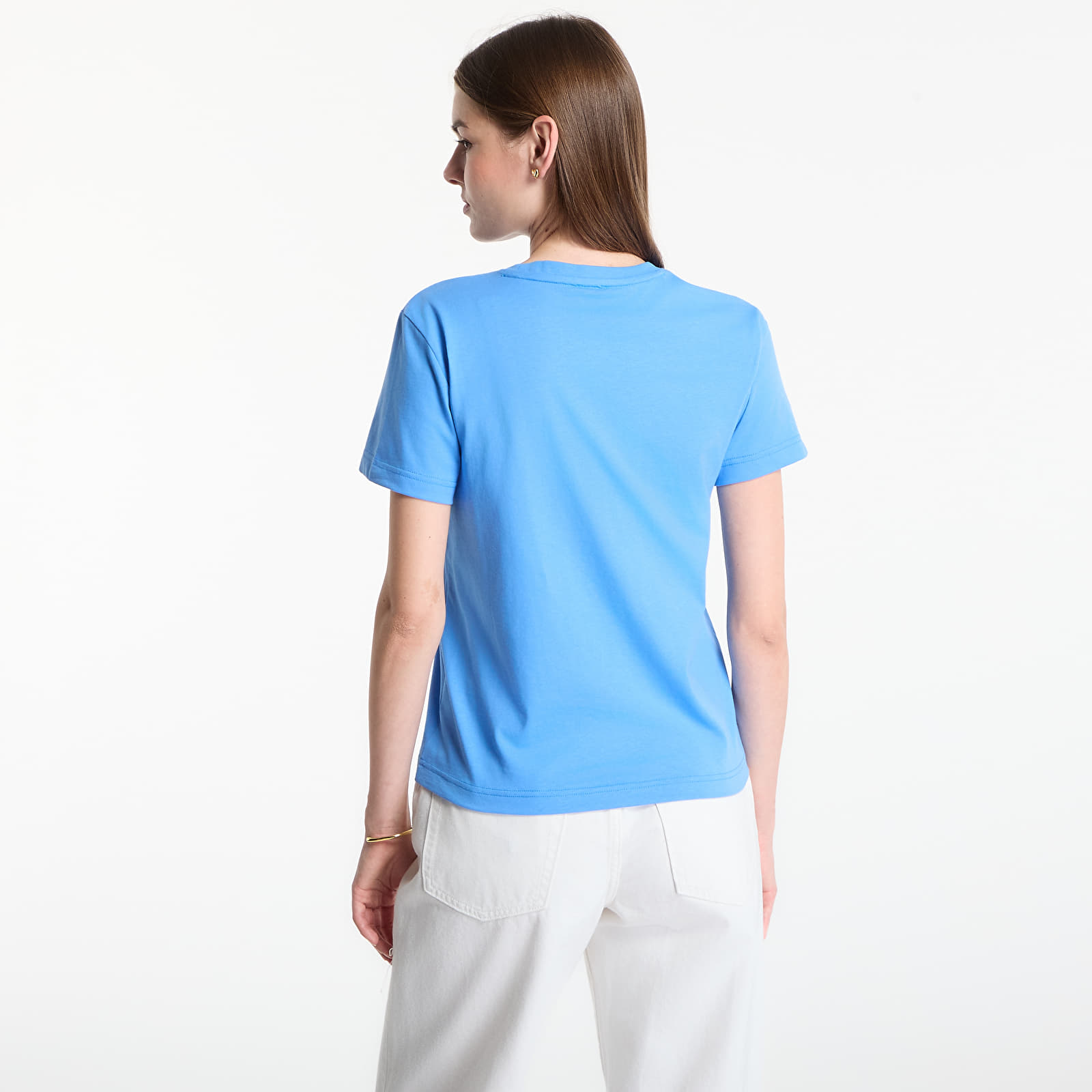 Women's T-shirts Calvin Klein Ss 20S Jersey Emblem Crew Tee Marina
