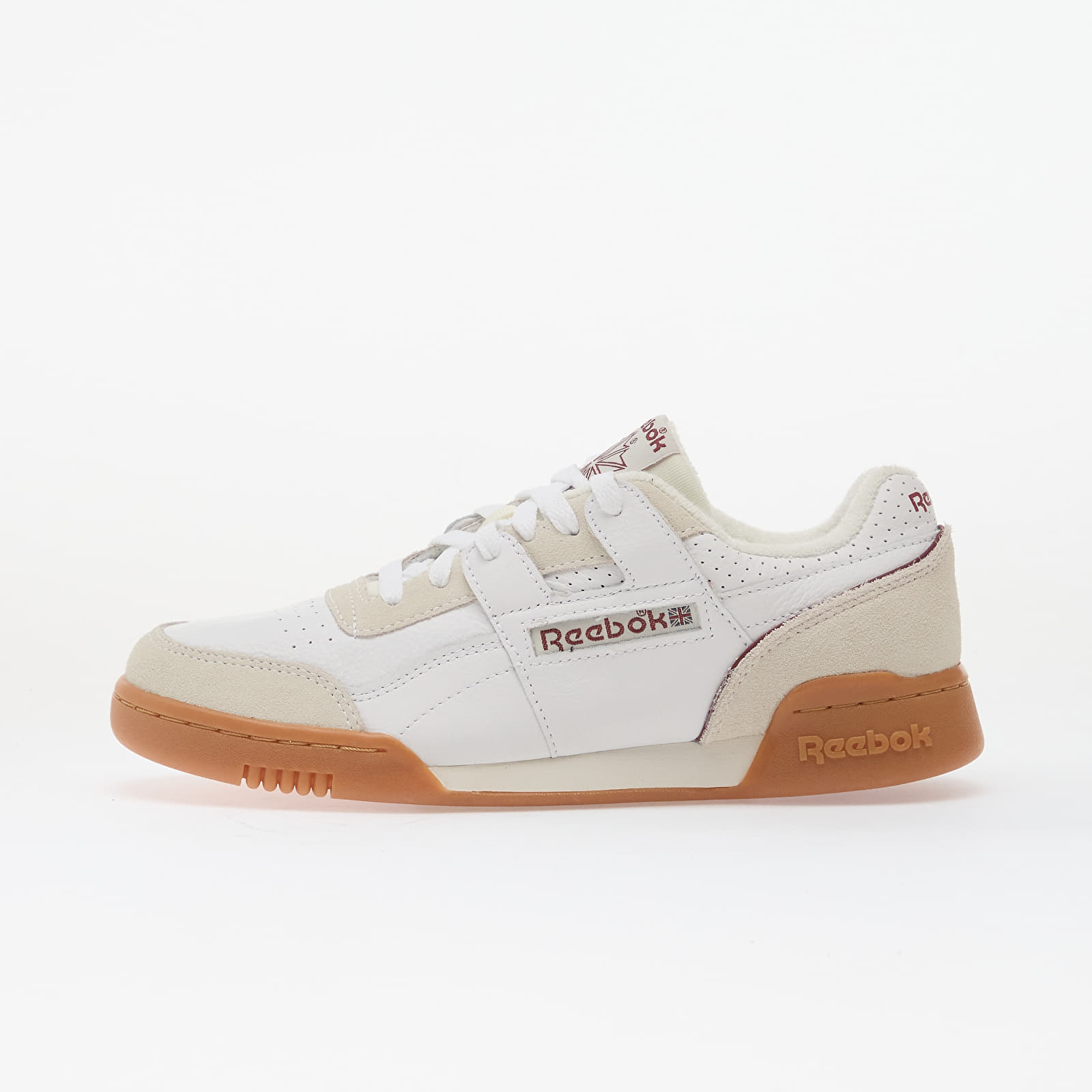 Miesten kengät Reebok Workout Plus White/ Classic Burgundy/ Chalk