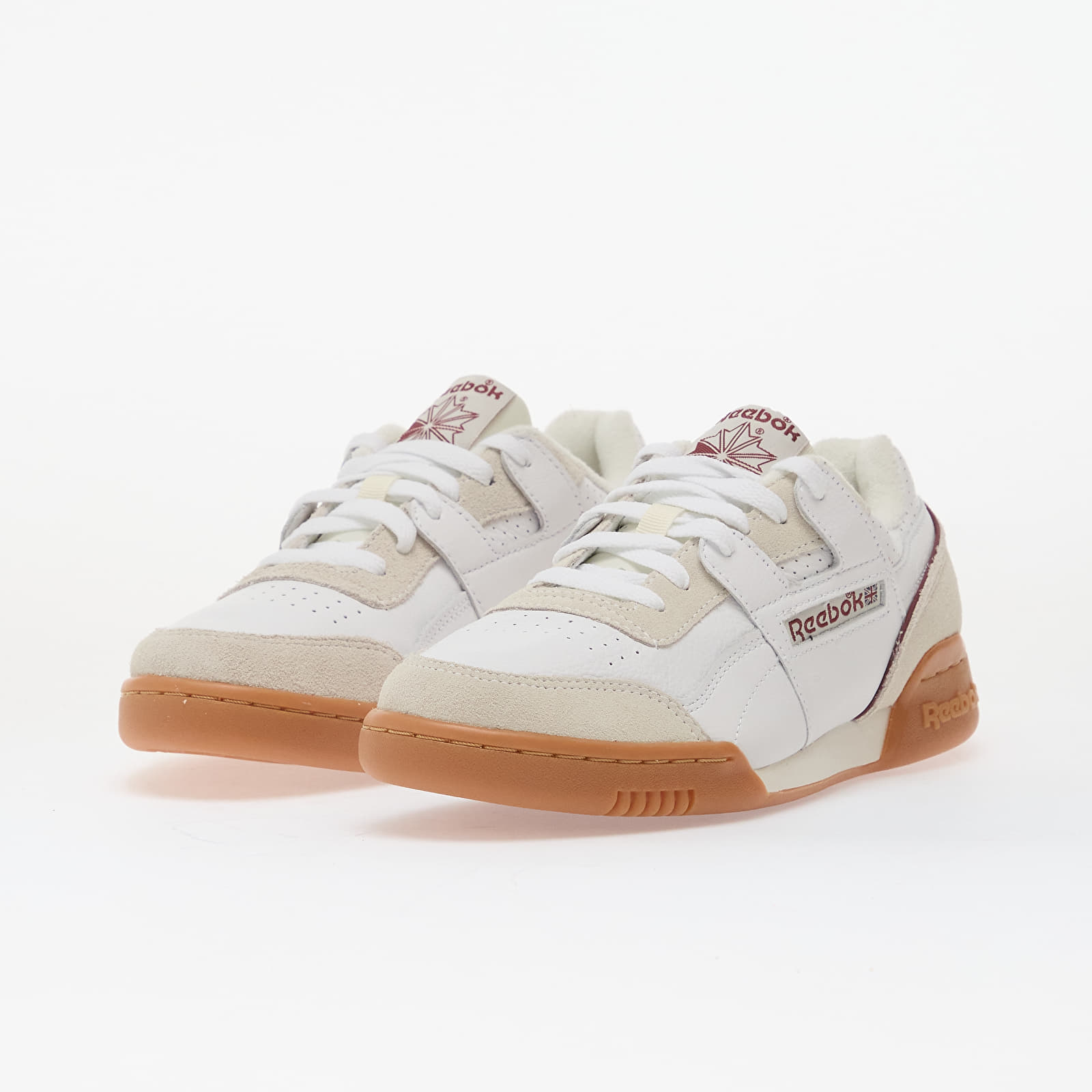 Miesten kengät Reebok Workout Plus White/ Classic Burgundy/ Chalk