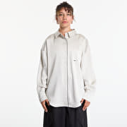Nike Sportswear Women's Oversized Satin Long-Sleeve Top Light Bone/ Black