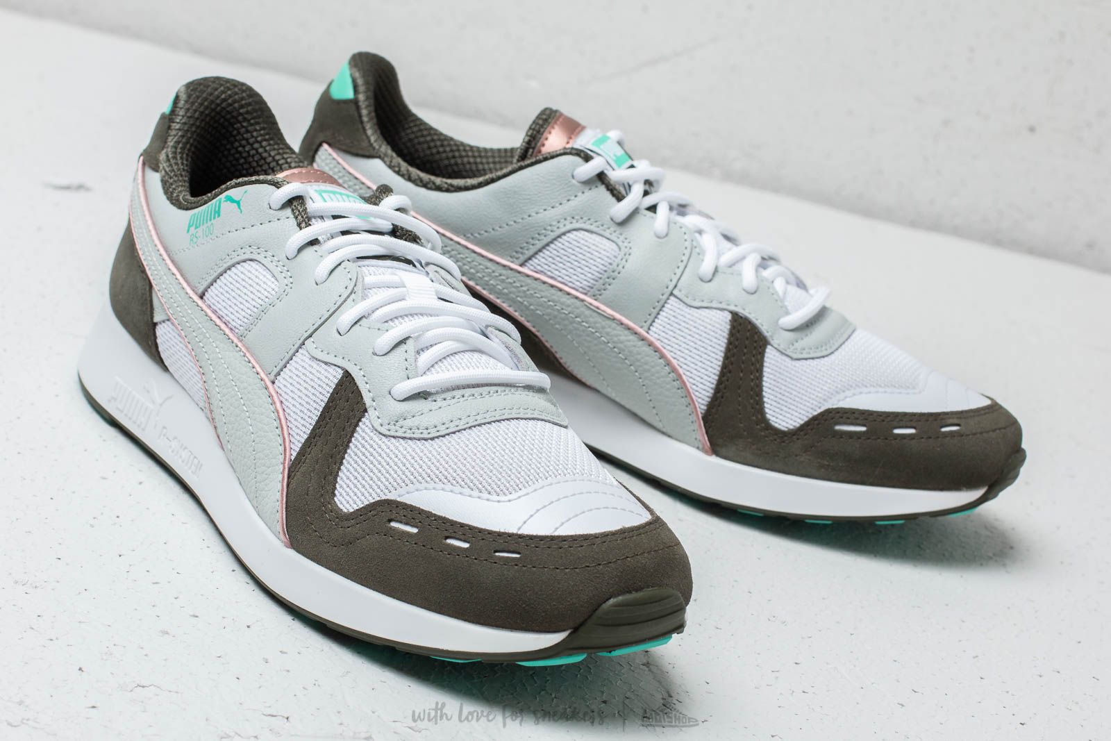 Men's shoes Puma x Emory Jones RS-100 Puma White/ Forest Night