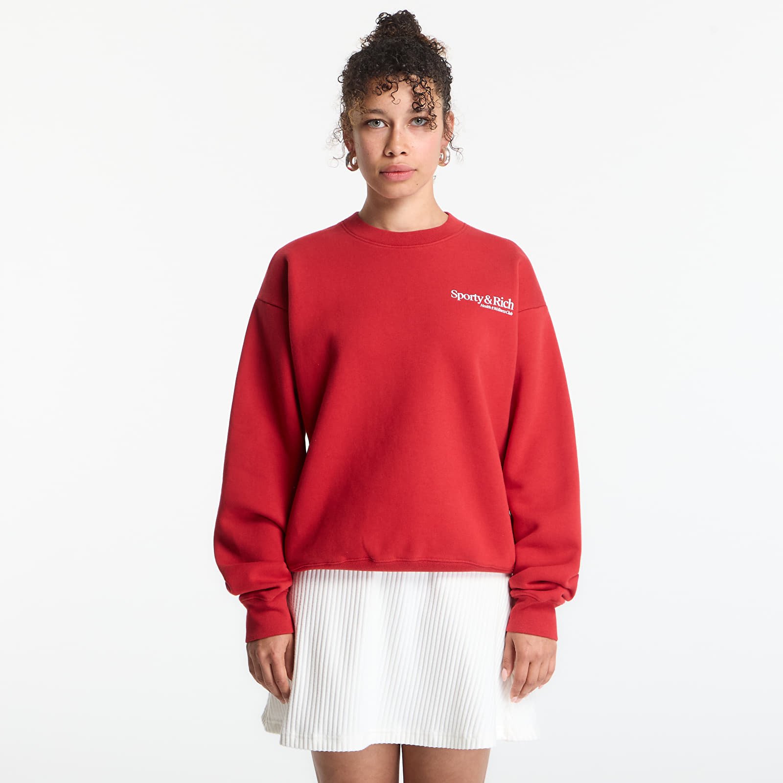 Mikiny Sporty & Rich Modern Crewneck UNISEX Ruby