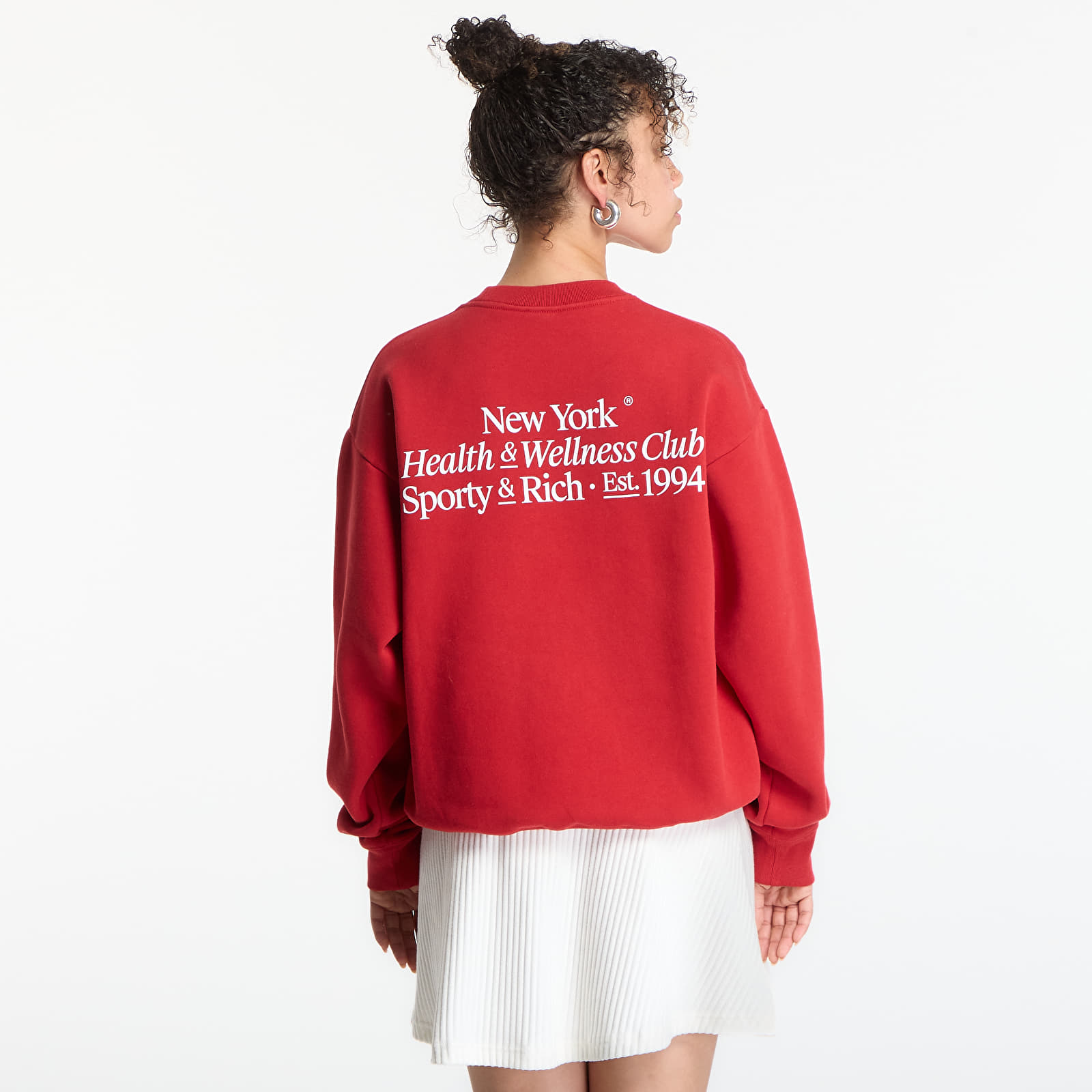 Mikiny Sporty & Rich Modern Crewneck UNISEX Ruby