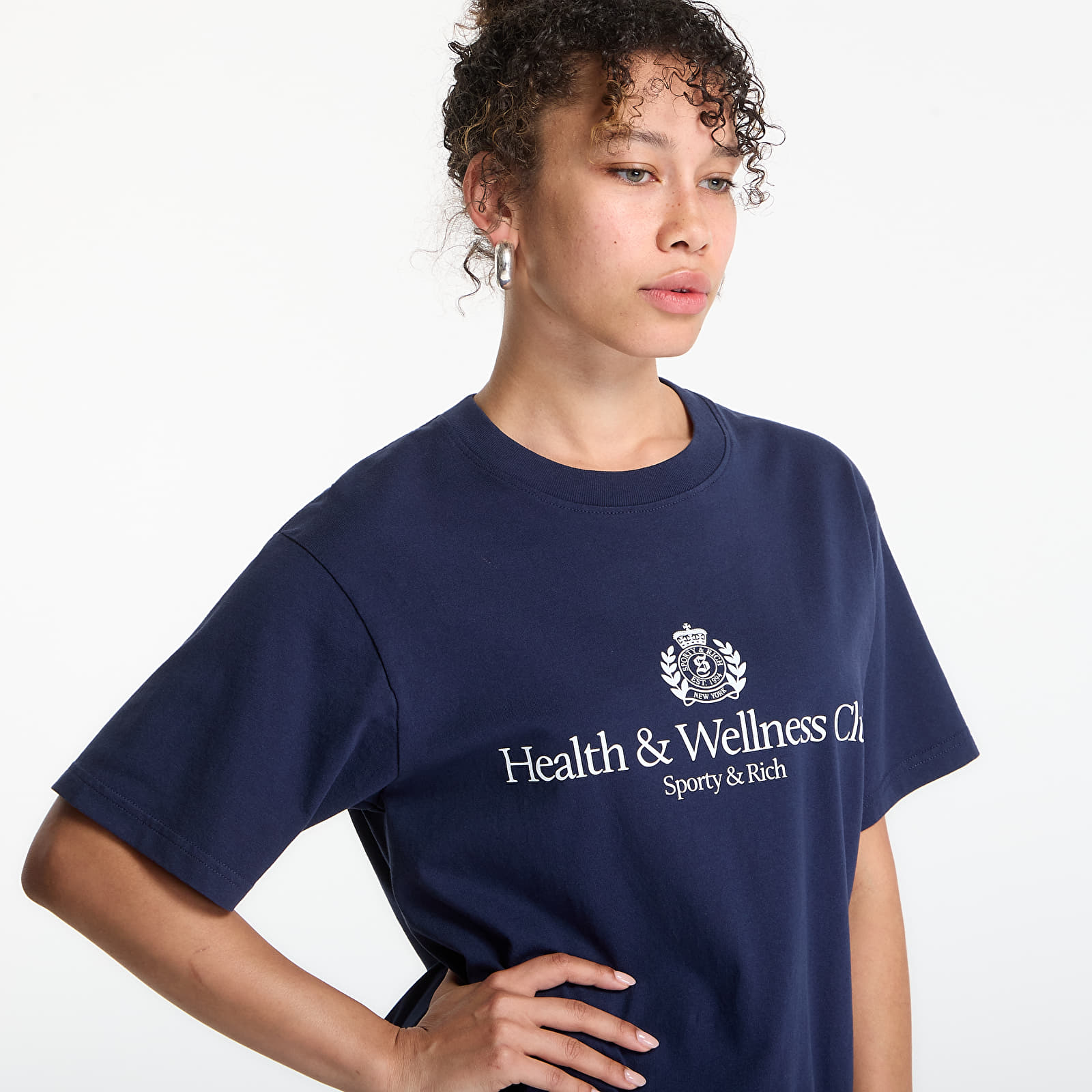 T-shirts Sporty & Rich H&W Crest Tshirt UNISEX Dark Navy
