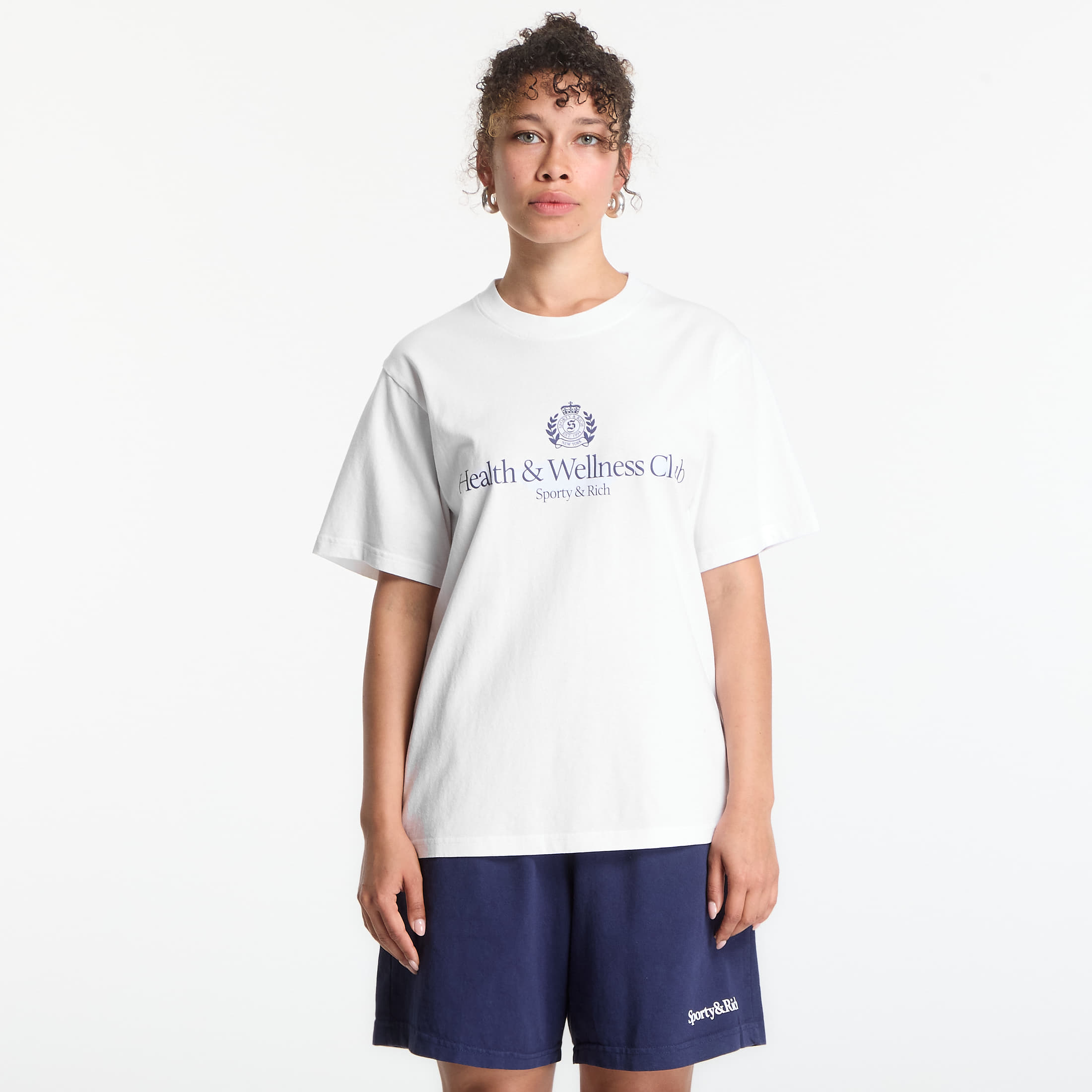 Magietta Sporty & Rich H&W Crest Tshirt UNISEX White