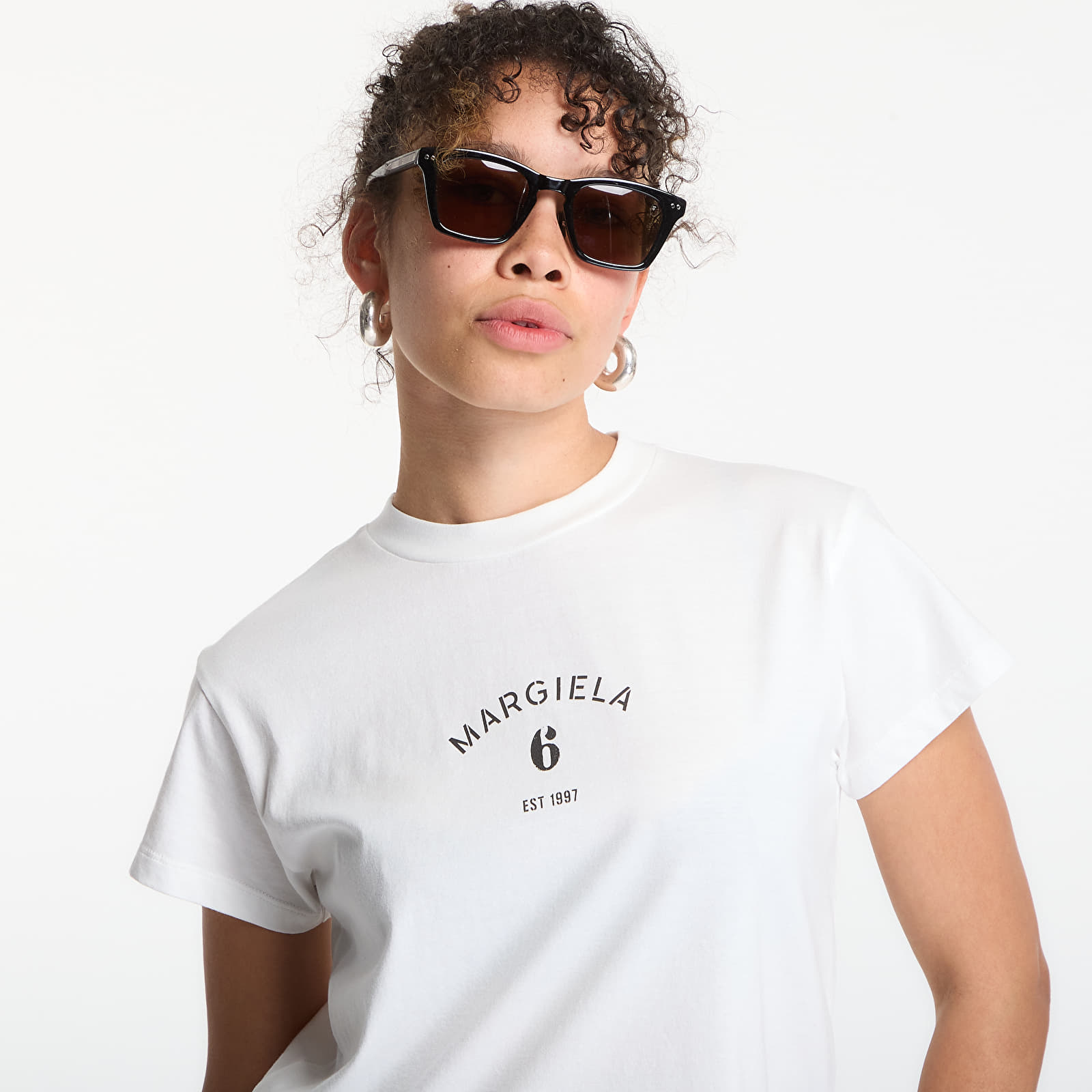 T-paidat MM6 Signature Jersey T-Shirt Off White