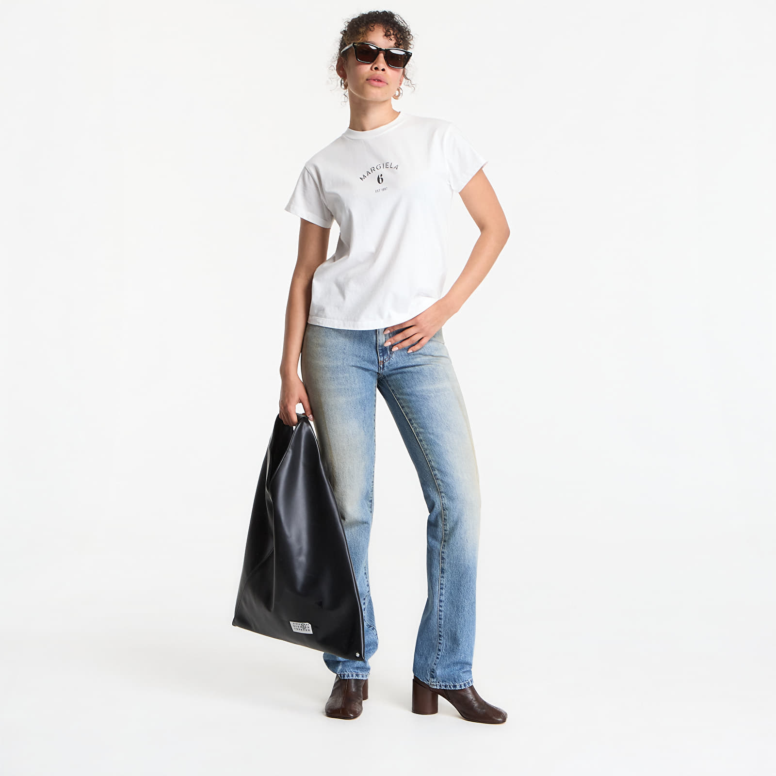 T-paidat MM6 Signature Jersey T-Shirt Off White